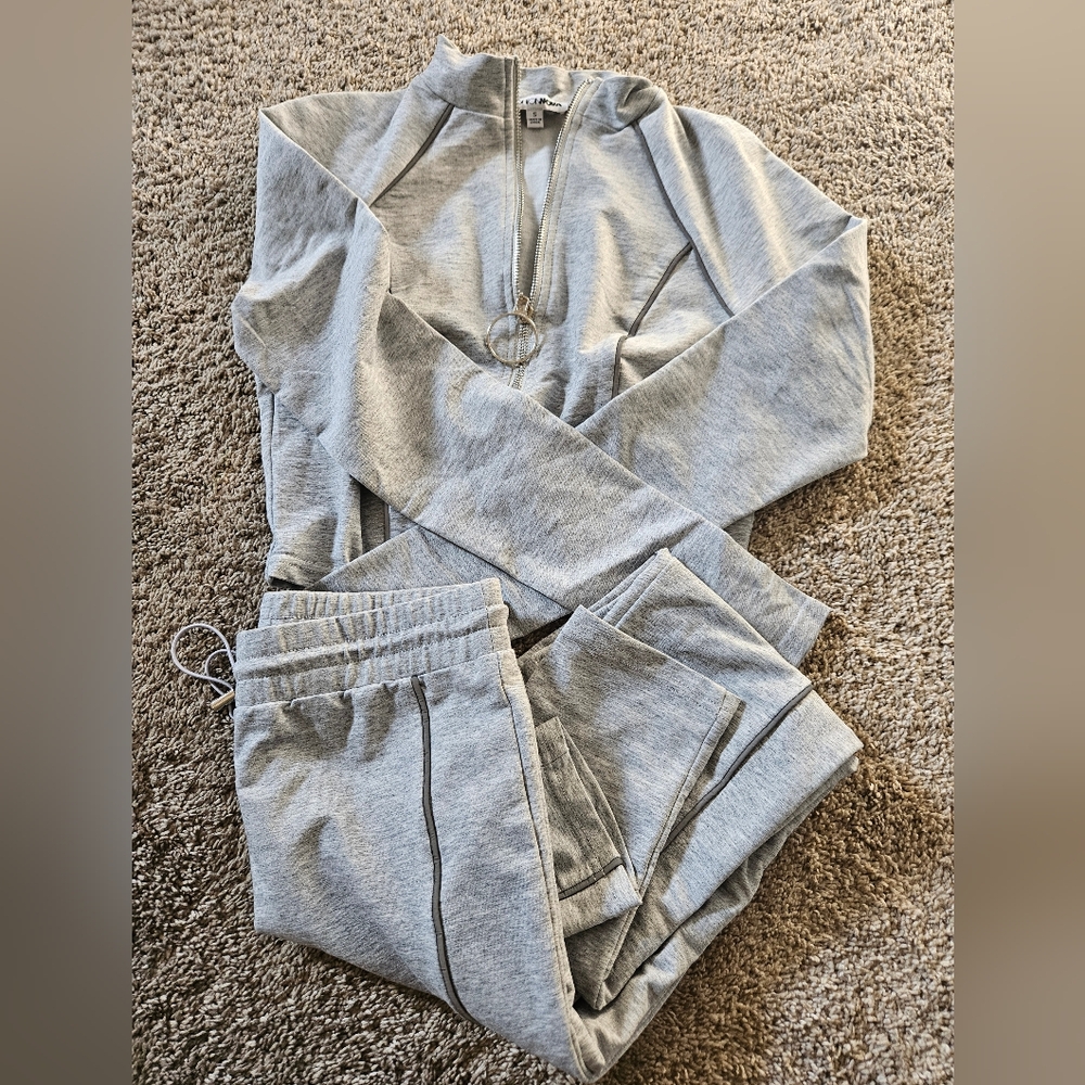 Fashionnova Gray Tracksuit Set